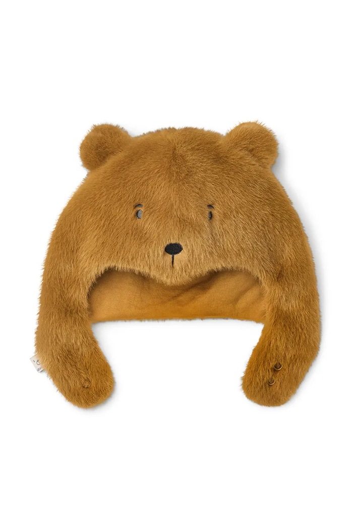 Liewood Czapka uszatka dziecięca Lillie Plush Bear Hat brązowy LW21143.9BY2