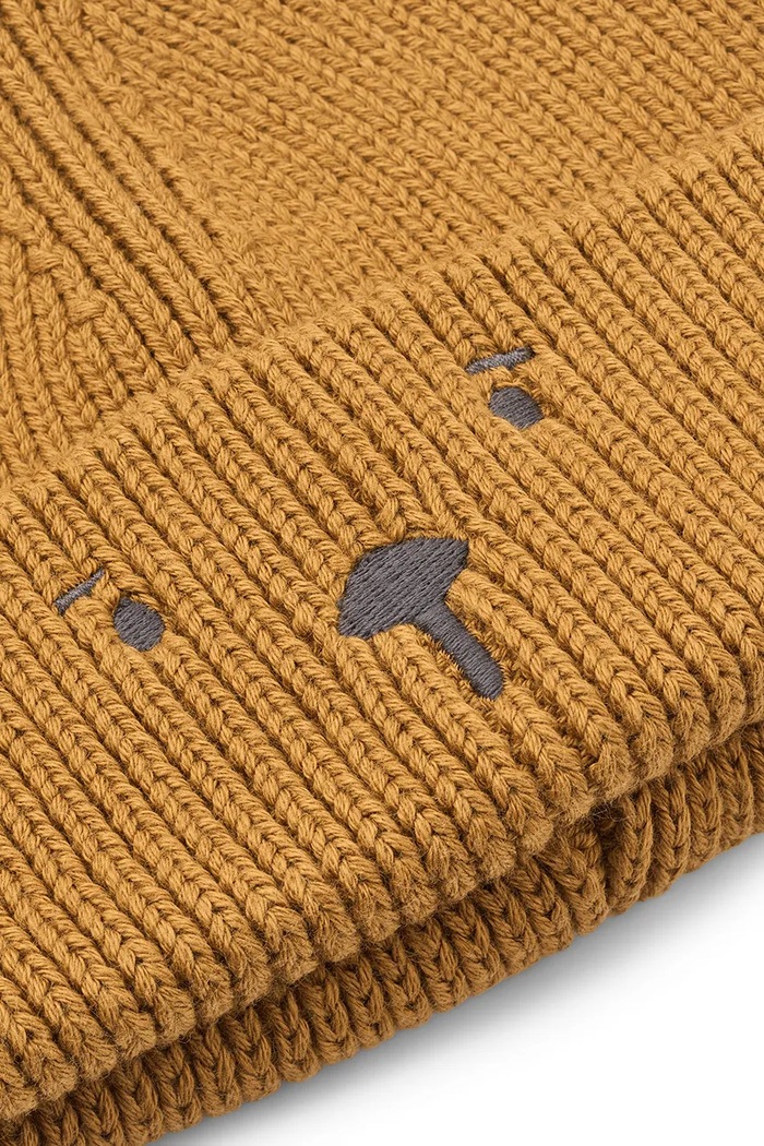 Chłopiec Liewood Czapka dziecięca bawełniana Gina Beanie w Bear Embroidery LW21141.9BY2 brązowy
