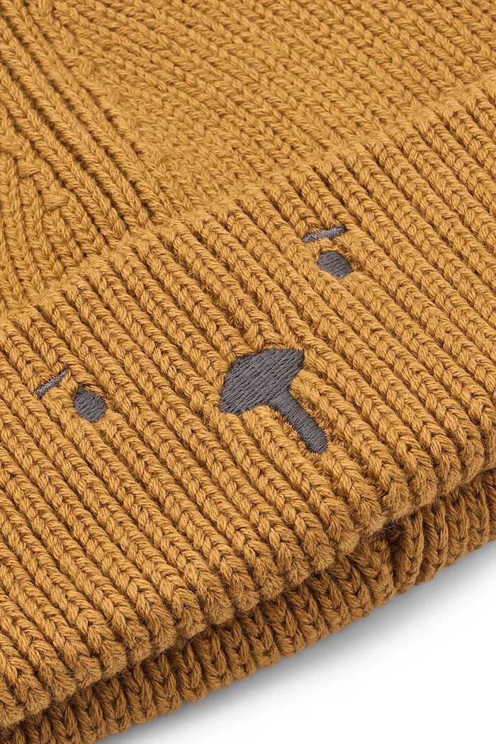 Chłopiec Liewood Czapka dziecięca bawełniana Gina Beanie w Bear Embroidery LW21141.9BY2 brązowy