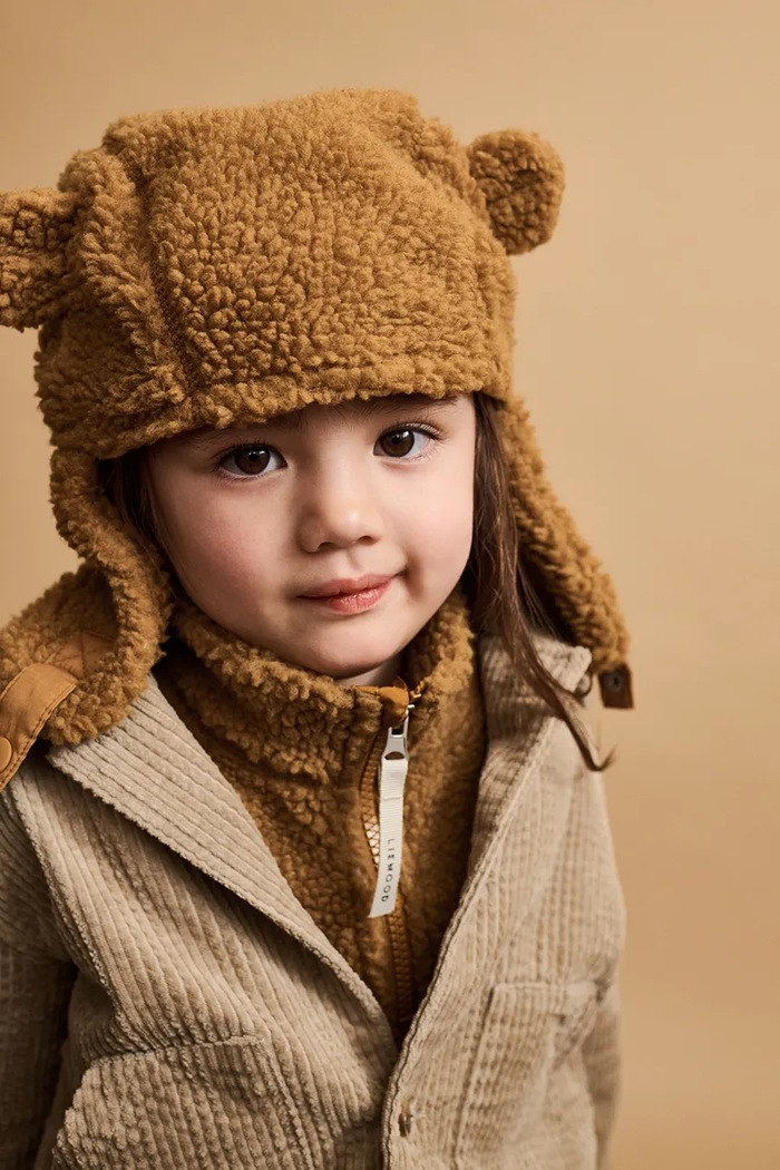 Liewood Czapka uszatka dziecięca Bravo Pile Hat w Ears brązowy LW20931.9BY2