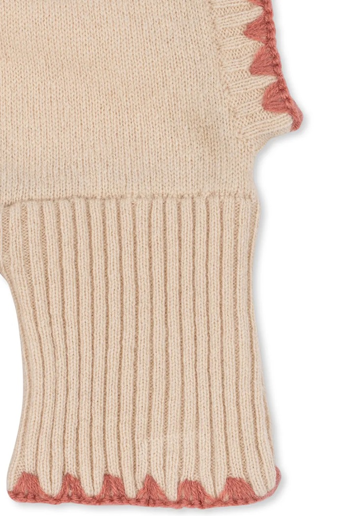 Kaptur dziecięcy wełniany COLLETTE BALACLAVA Konges Sløjd KS107386.9BY2 beżowy