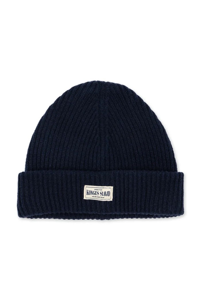 Konges Sløjd Czapka beanie dziecięca bawełniana BASIL BEANIE granatowy KS105696.9BY2