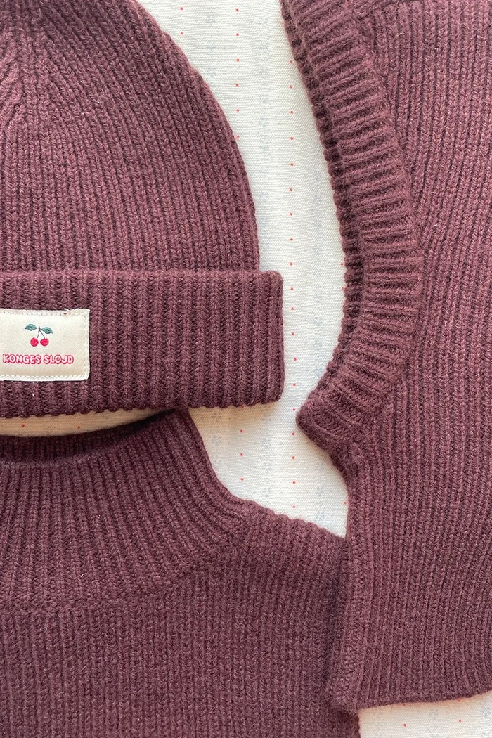 Czapka beanie dziecięca bawełniana BASIL BEANIE Konges Sløjd brązowy KS105696.9BY2