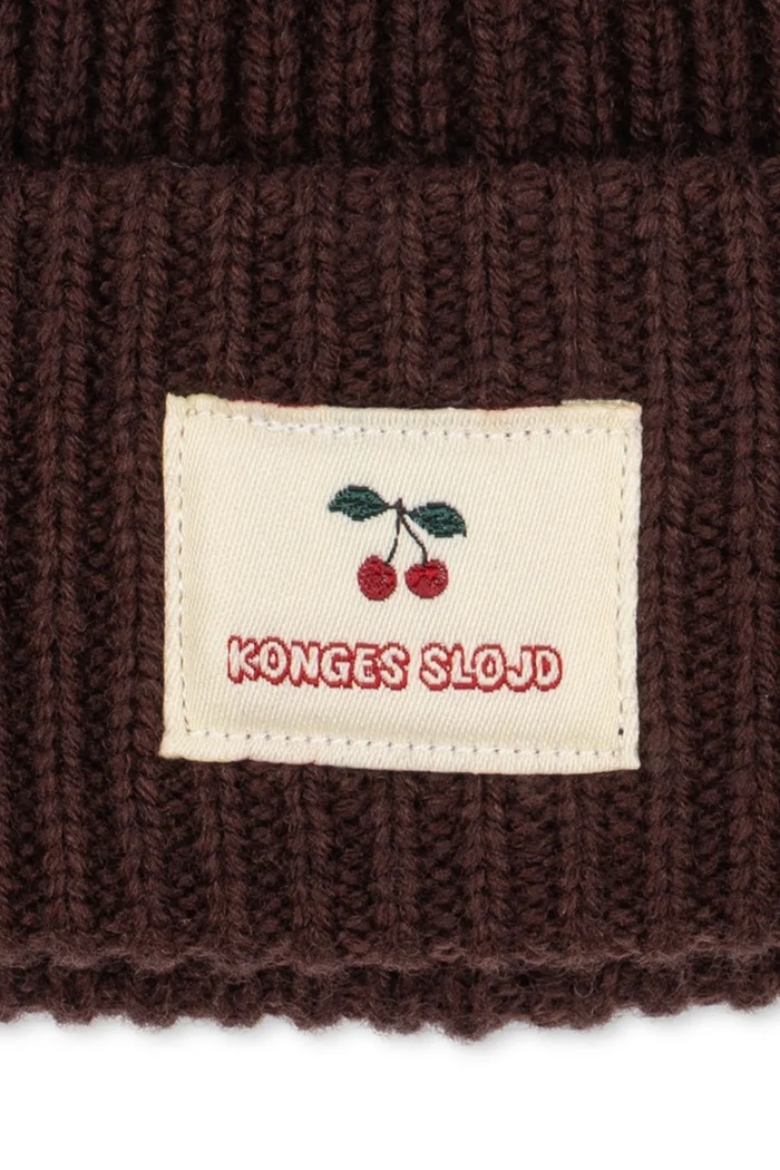 Chłopiec Konges Sløjd Czapka beanie dziecięca bawełniana BASIL BEANIE KS105696.9BY2 brązowy