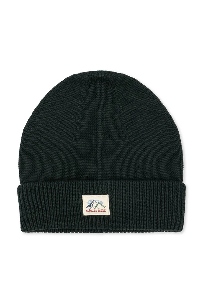 Konges Sløjd Czapka beanie dziecięca bawełniana AVELY BEANIE zielony KS105688.9BY2