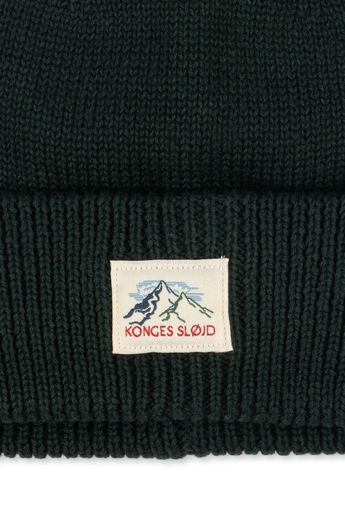 Chłopiec Konges Sløjd Czapka beanie dziecięca bawełniana AVELY BEANIE KS105688.9BY2 zielony