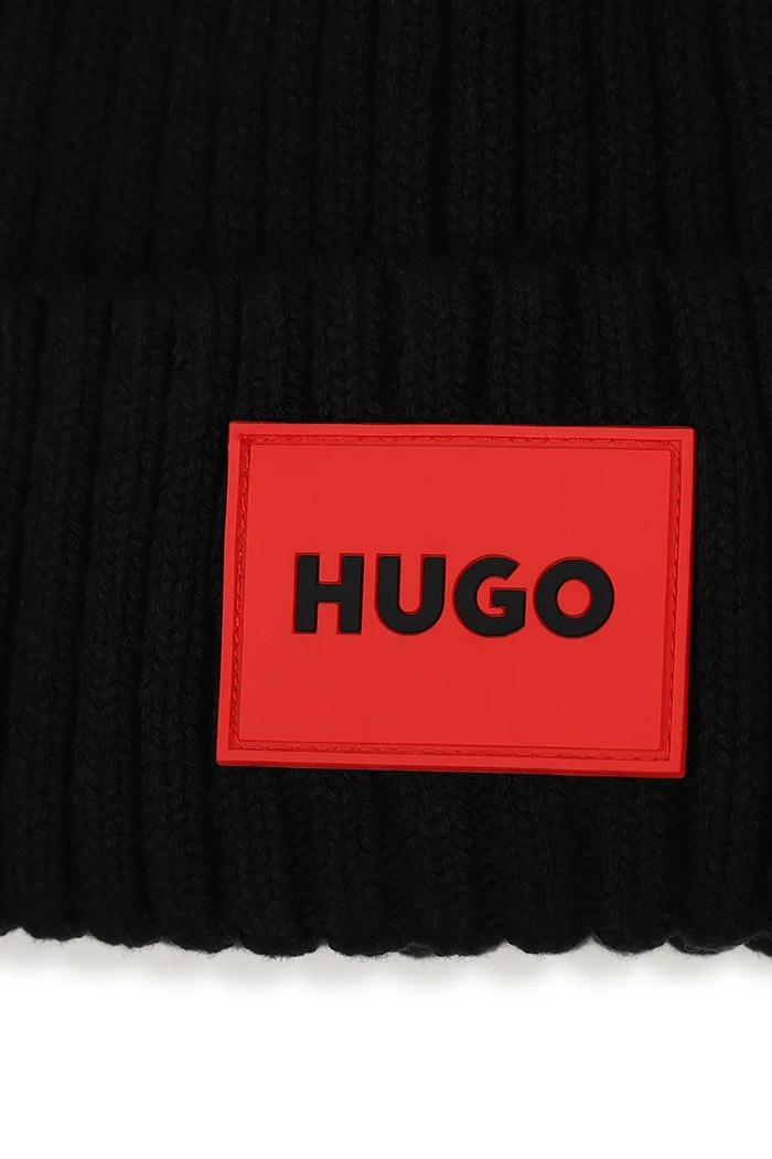 CHLAPEC HUGO Pletená čepice dětská s bavlnou G01314.54.56 černá