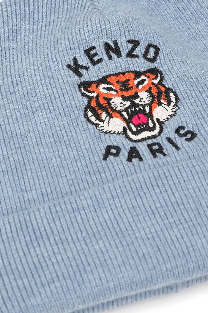 Chłopiec Kenzo Kids Czapka beanie dziecięca z dodatkiem wełny K62156.54.56 niebieski