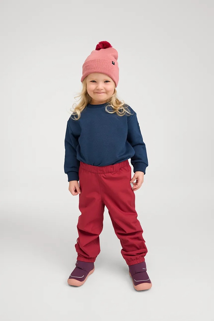 Reima czapka z pomponem dziecięca z wełną merino Omasi różowy 5300351A.9BY2