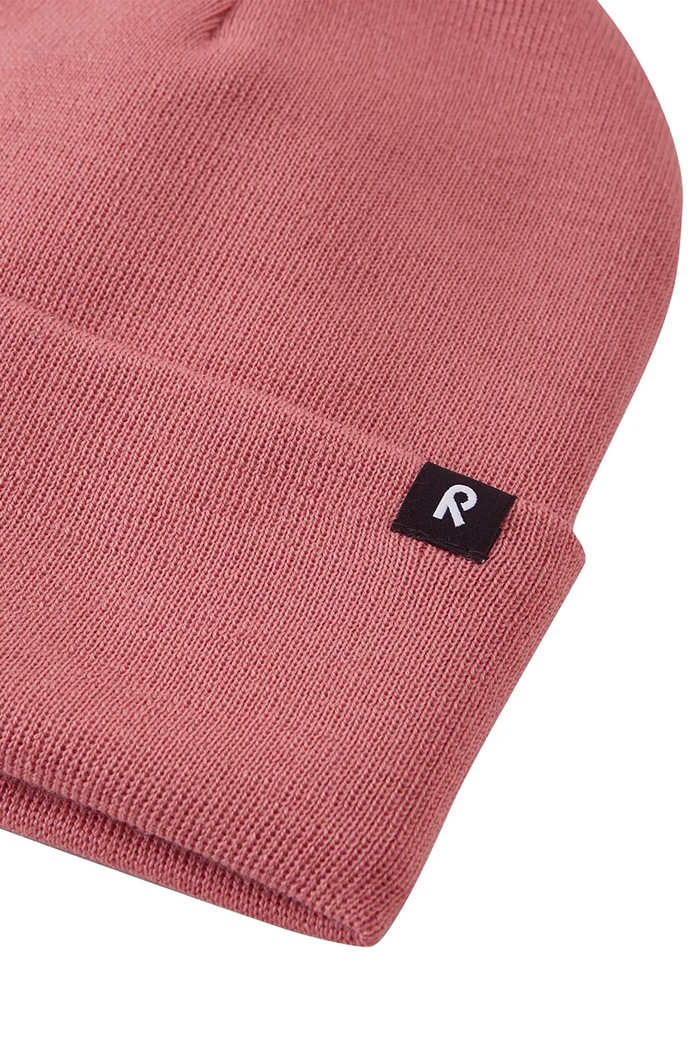 Chłopiec Reima czapka z pomponem dziecięca z wełną merino Omasi 5300351A.9BY2 różowy