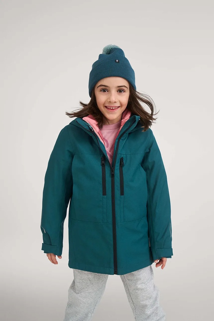 Reima czapka z pomponem dziecięca z wełną merino Omasi 5300351A.9BY2