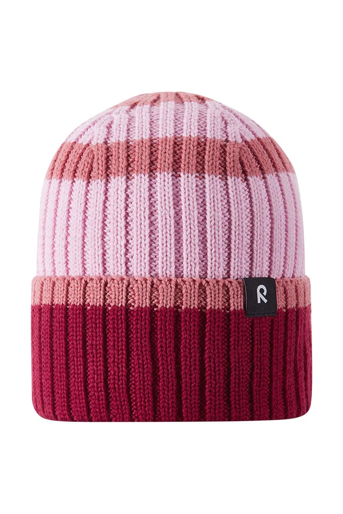 Reima czapka beanie dziecięca z wełną merino Vilpas różowy 5300282C.9BY2