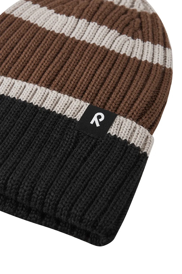 Reima czapka beanie dziecięca z wełną merino Vilpas brązowy 5300282C.9BY2