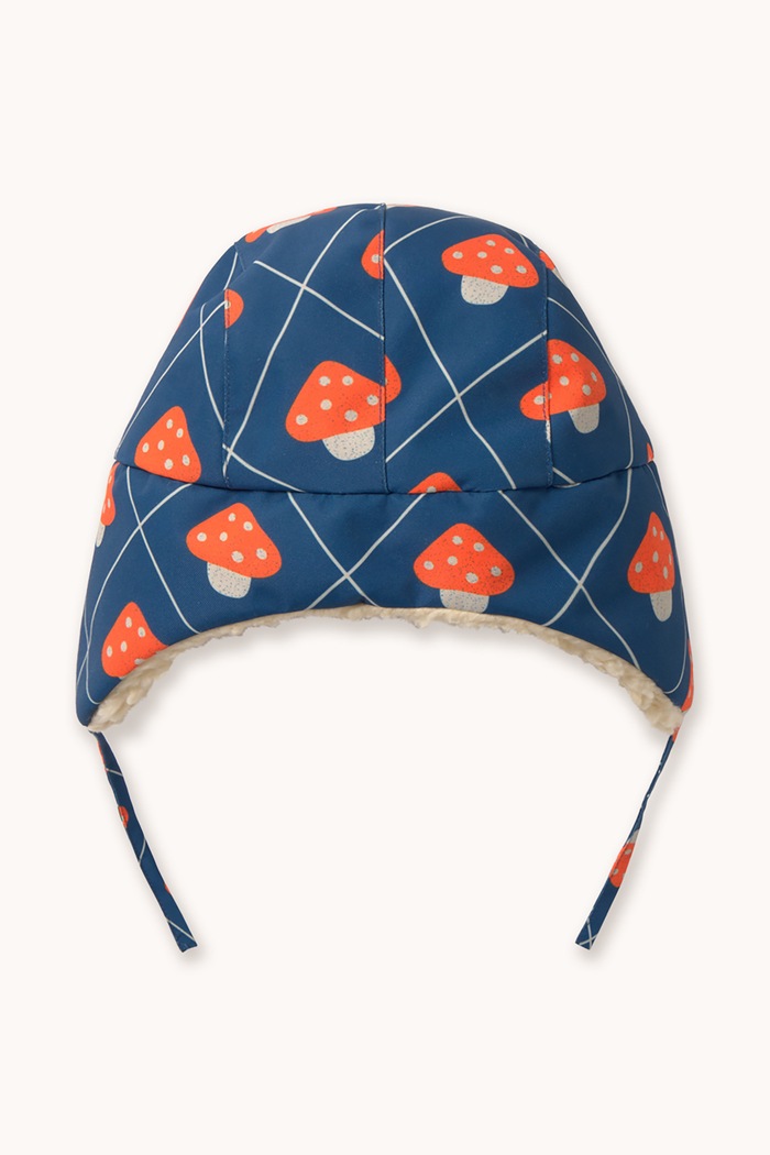 Tinycottons Czapka uszatka dziecięca MUSHROOMS CHAPKA AW26.014 niebieski AW26