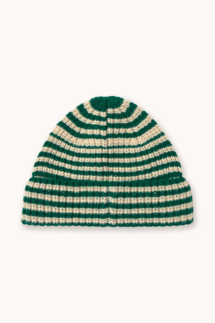 Tinycottons Czapka beanie dziecięca wełniana STRIPES BEANIE AW26.177 zielony AW26