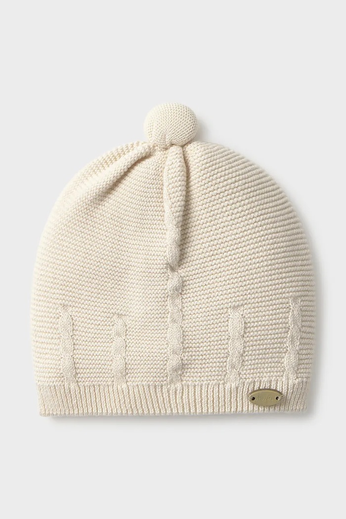 Mayoral Newborn шапка для младенцев хлопковая бежевый 9127.1B.Newborn.9BY2