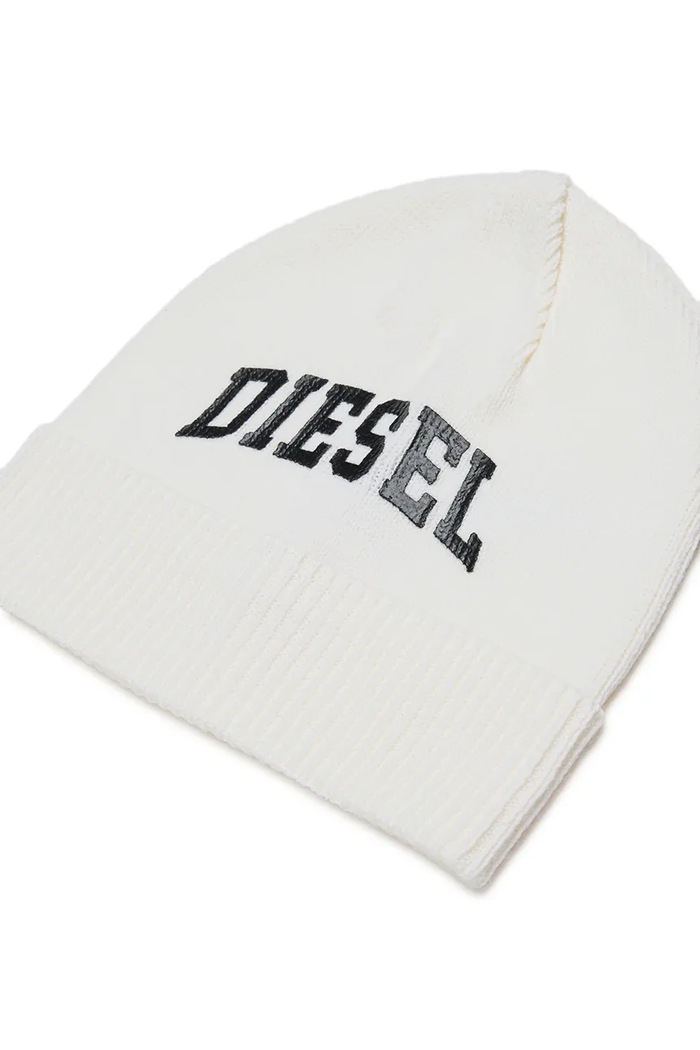 Diesel Czapka beanie dziecięca z wełną FBAND HAT J03133.KYAZ1 biały AW26