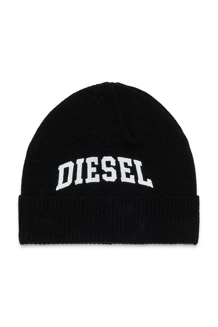 Diesel Czapka beanie dziecięca z wełną FBAND HAT czarny J03133.KYAZ1