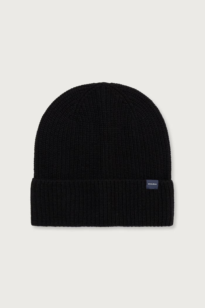 Woolrich CFWOAC0331MBUF0659 czapka męska z wełną czarny CFWOAC0331MBUF0659