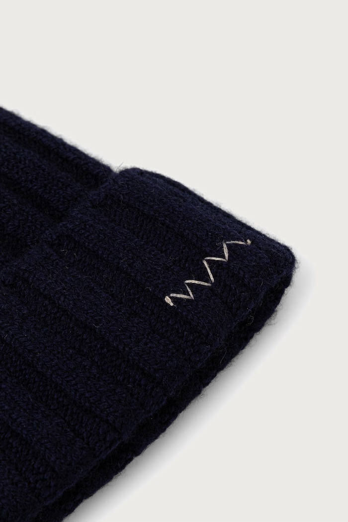 Visvim Men's cashmere beanie 125203003009 navy AW26