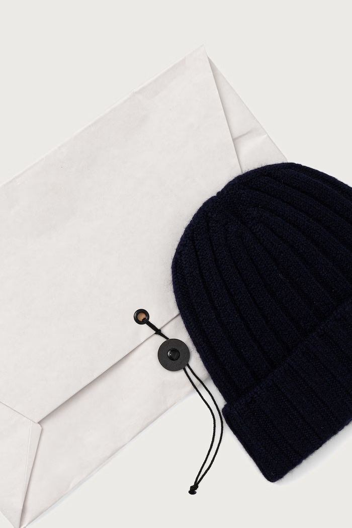 Men's cashmere beanie Visvim 125203003009 navy