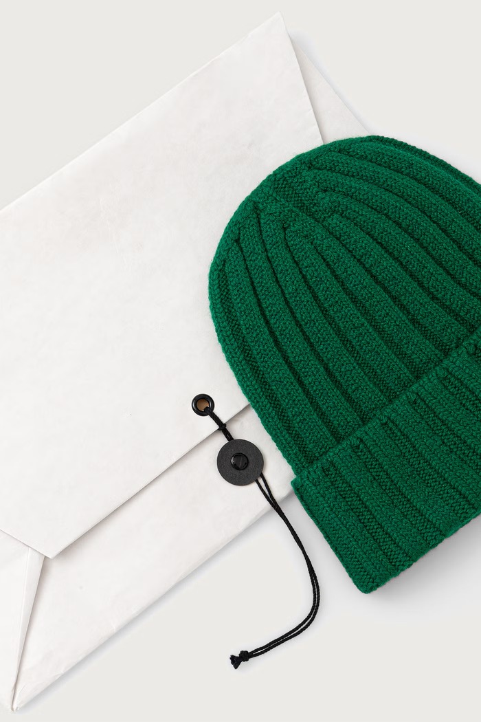 Men's cashmere beanie Visvim 125203003009 green