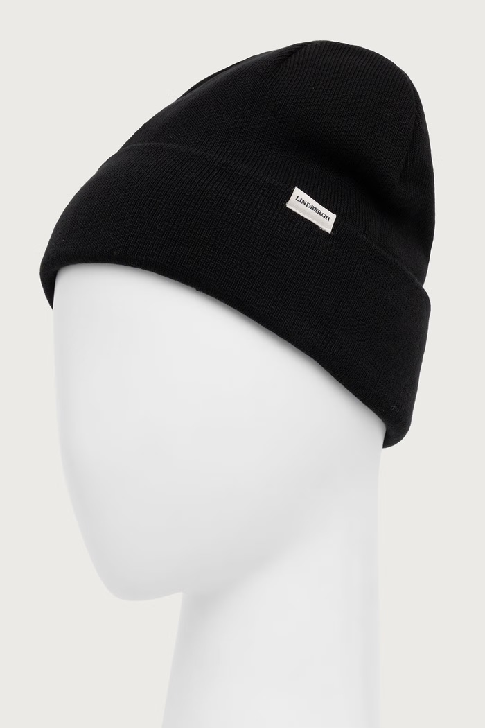Lindbergh Czapka beanie męska 30.991000 czarny AW26