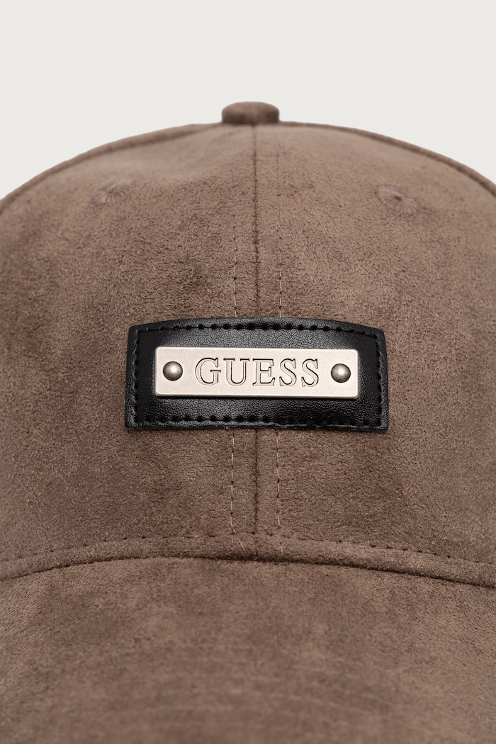 Guess Čiapka so šiltom pánska z imitácie semišu M6BZ13.K6911 hnedá AW26