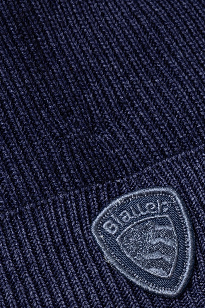 Blauer Czapka beanie męska wełniana BLUA05467 granatowy AW26
