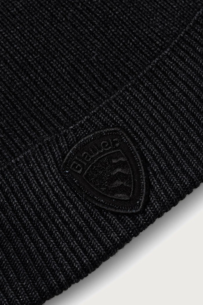 Blauer Czapka beanie męska wełniana BLUA05467 czarny AW26