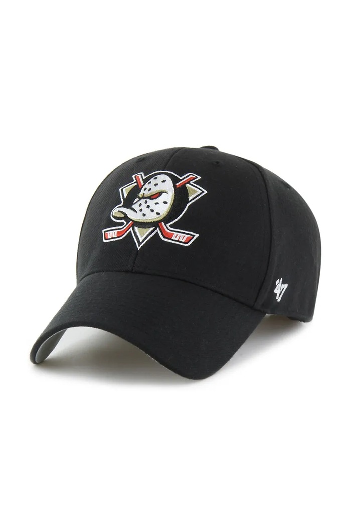 47 brand Czapka z daszkiem z dodatkiem wełny Anaheim Ducks czarny H.MVP25WBV.BKR