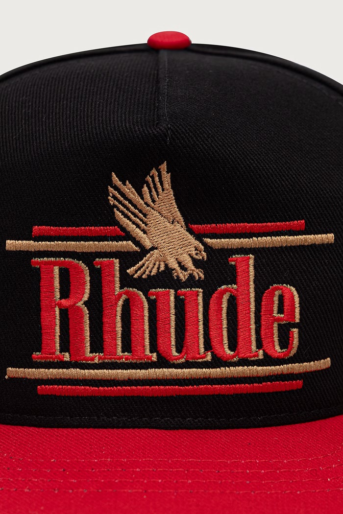 RHUDE Rossa czapka z daszkiem bawełniana damska RHFW26HA01743 czarny AW26