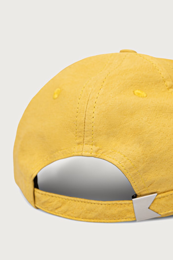 Akcesoria RHUDE Logo czapka z daszkiem skórzana męska RHFW26HA01741 żółty