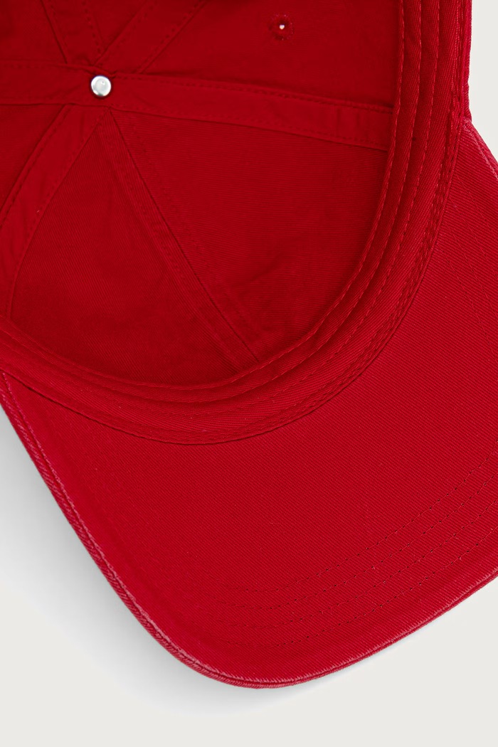 Czapka z daszkiem męska bawełniana Original Drole Embroidered Drôle de Monsieur M.CP215.CO138 czerwony