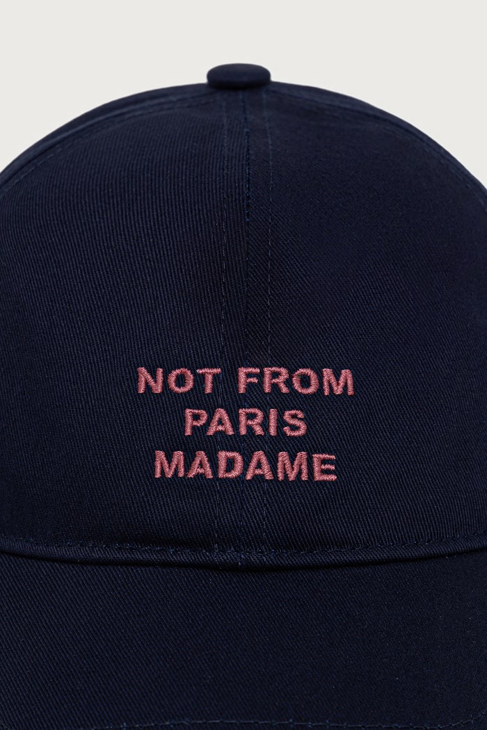 Drôle de Monsieur Czapka z daszkiem męska bawełniana Slogan M.CP151.CO138 granatowy AW26