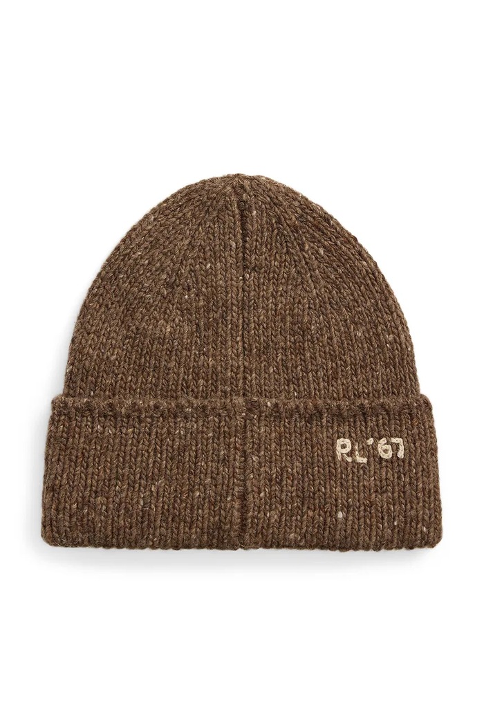 Polo Ralph Lauren Czapka męska z wełną 449959366 brązowy AW26