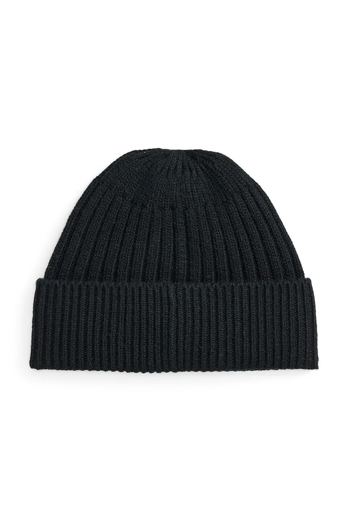 Polo Ralph Lauren Czapka męska z dodatkiem wełny 449P20307 czarny AW26