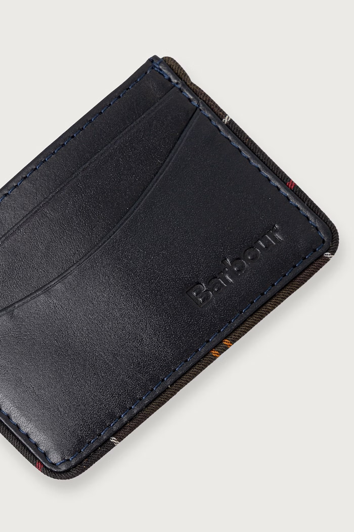 Akcesoria Barbour Etui na karty męskie skórzane MLG0068 granatowy