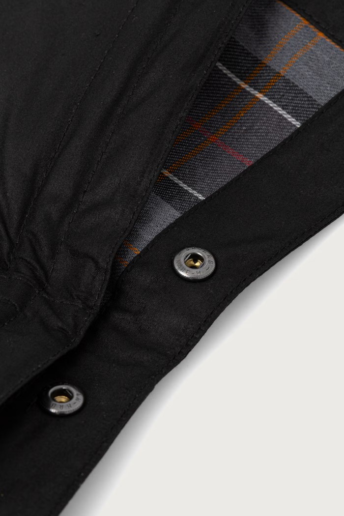 Barbour Kaptur męski bawełniany MHO0004 czarny AW26