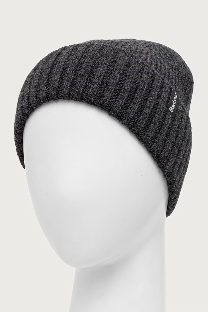 Barbour Czapka wełniana MHA0992 szary AW26