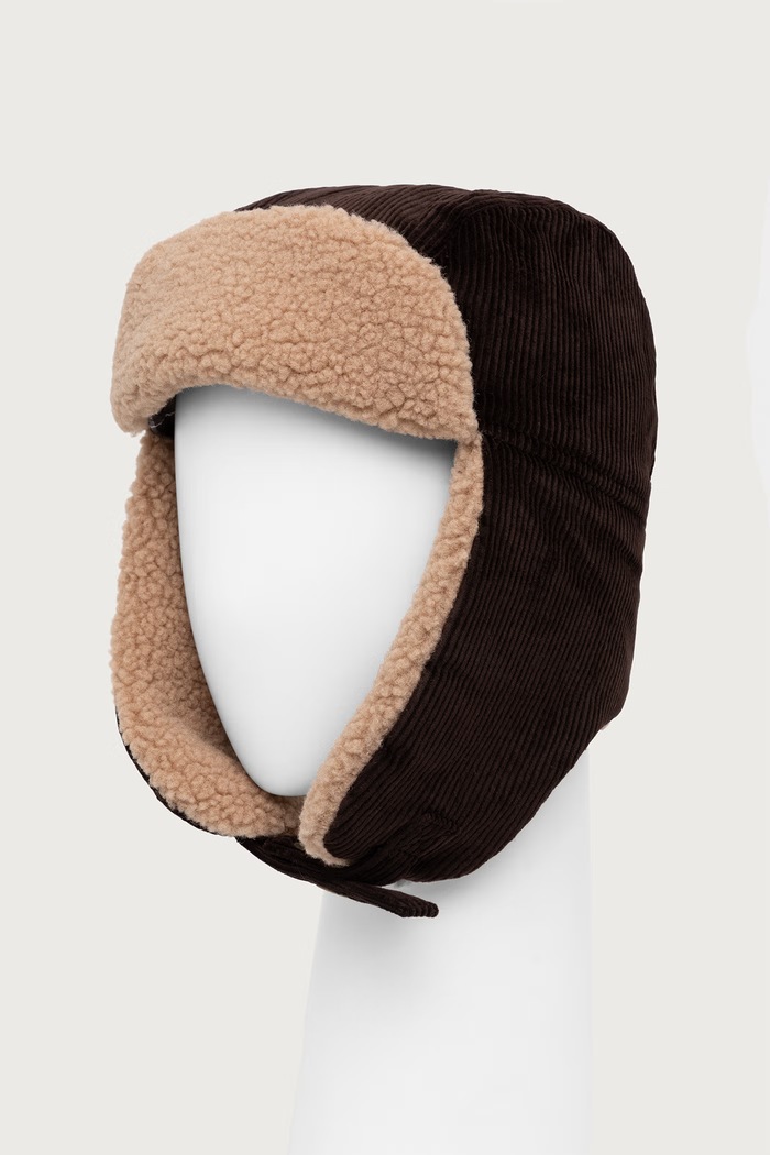 Akcesoria Barbour Czapka uszatka męska bawełniana MHA0980 brązowy