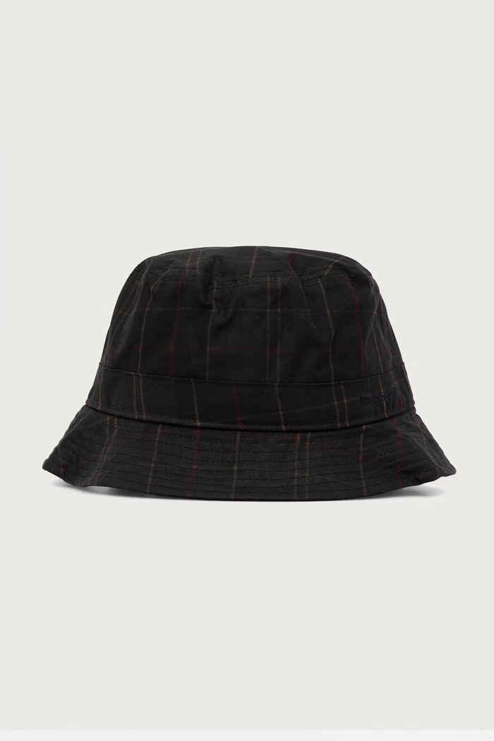 Barbour Kapelusz bucket damski bawełniany zielony MHA0976