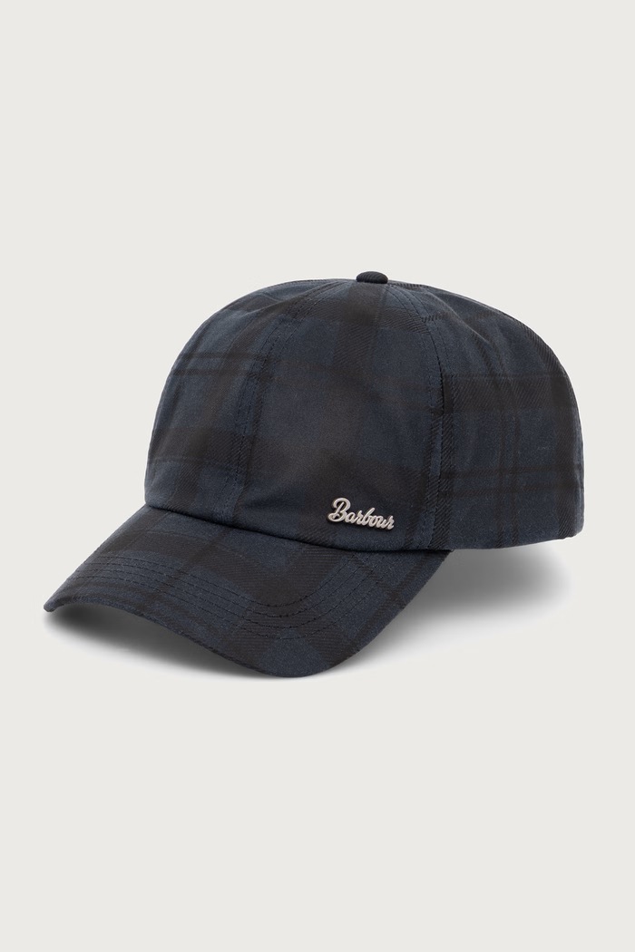 Barbour Czapka z daszkiem męska bawełniana granatowy MHA0974