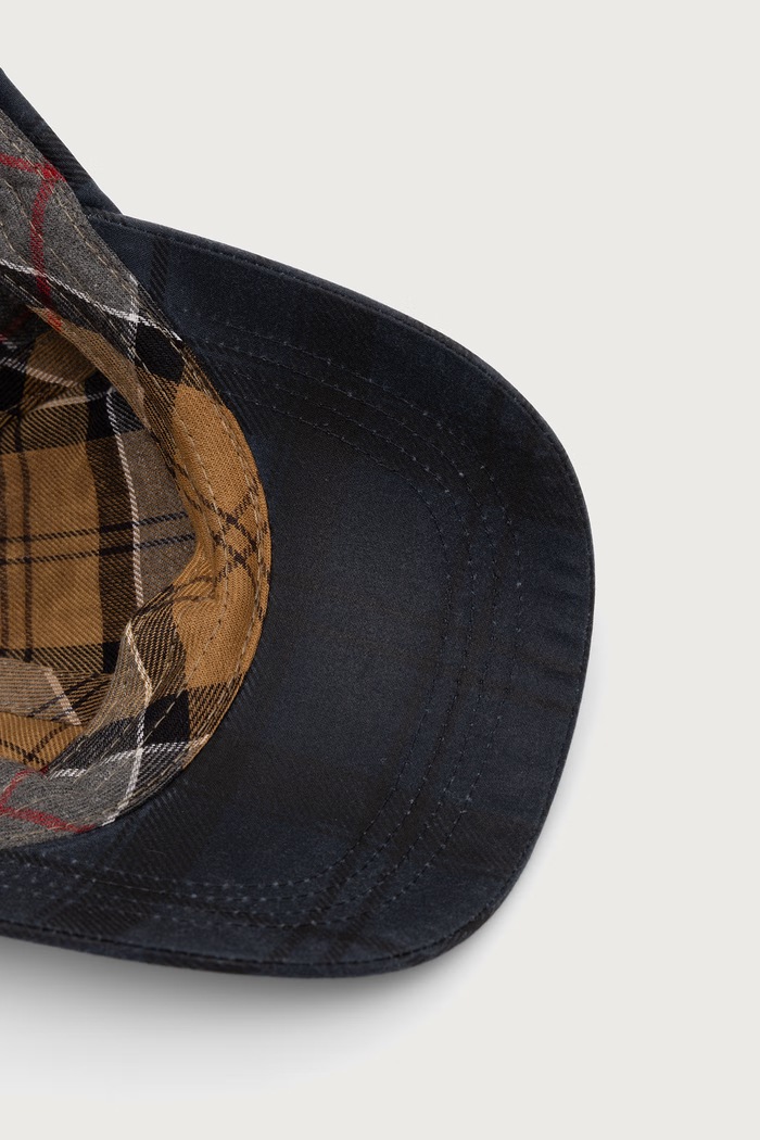 Czapka z daszkiem męska bawełniana Barbour MHA0974 granatowy