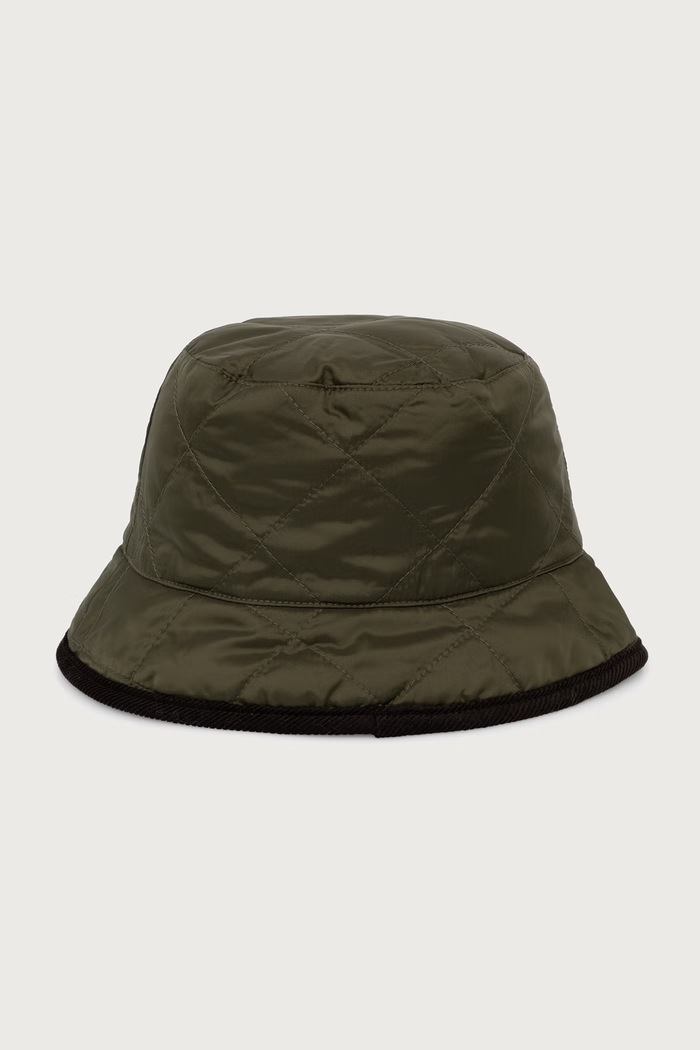 Barbour Czapka dwustronna męska MHA0973 zielony AW26