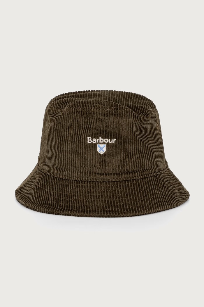 Barbour Kapelusz bucket męski bawełniany zielony MHA0972