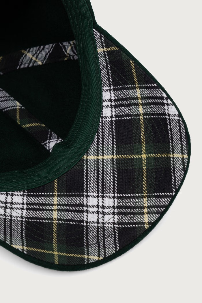 Barbour czapka z daszkiem męska z wełną zielony MHA0971