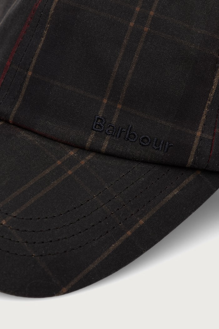 Akcesoria Barbour Czapka z daszkiem męska bawełniana MHA0969 brązowy