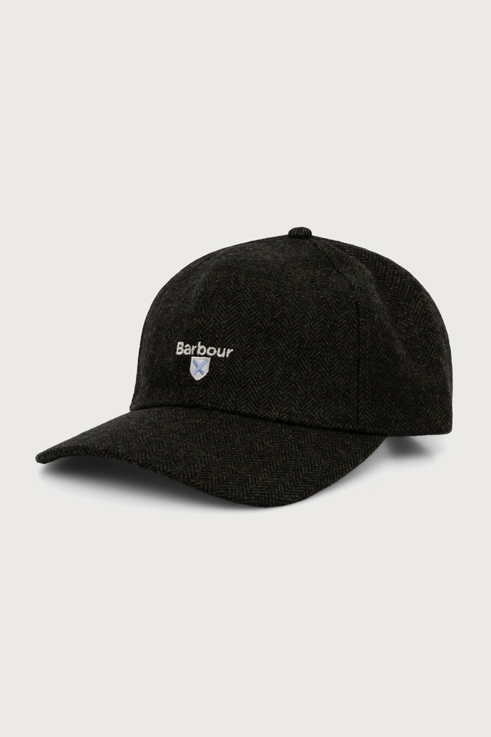 Barbour Czapka z daszkiem męska z wełny zielony MHA0968