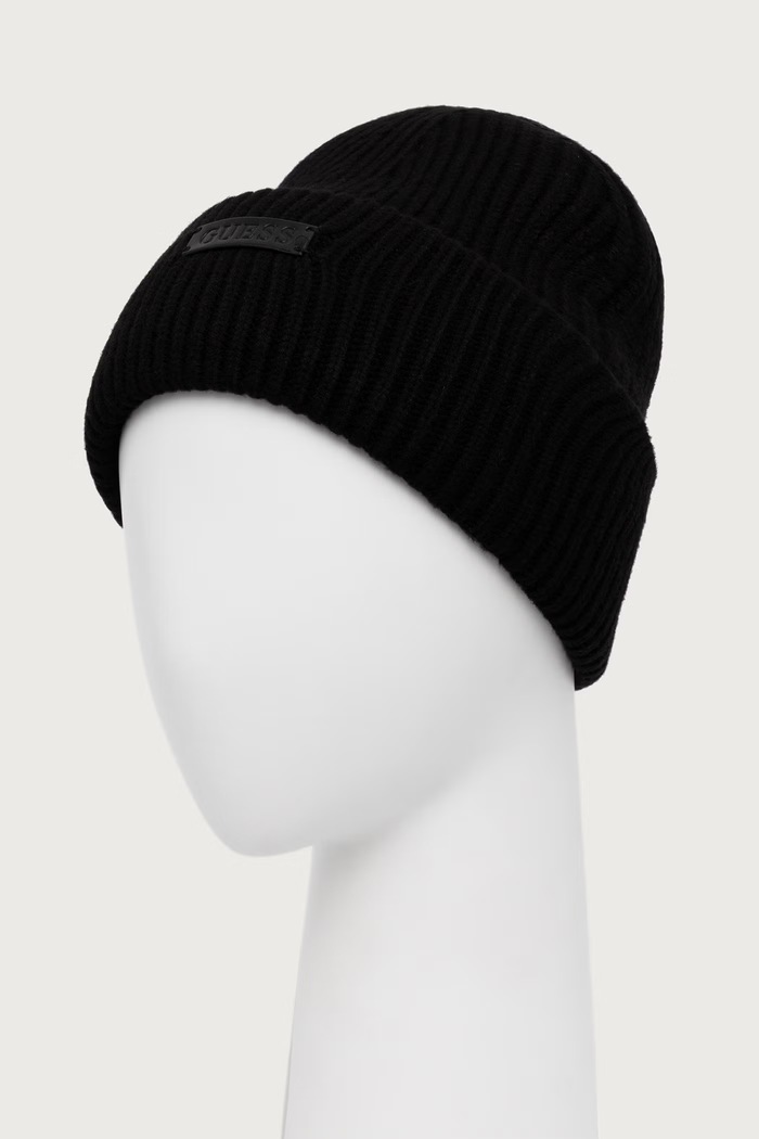 Guess Czapka męska z wiskozy AM9693.POL01 czarny AW26